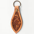 American Darling ADKR176 Hand Tooled Carved Genuine Leather Keyring