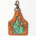 American Darling ADKR177 Hand Tooled Carved Genuine Leather Keyring