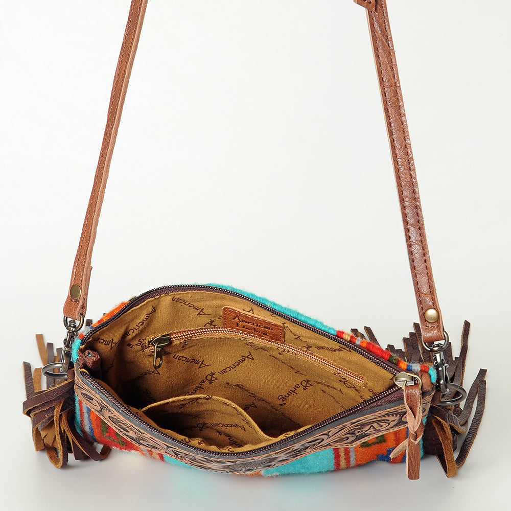 American Darling Crossbody Saddle Blanket Genuine Leather