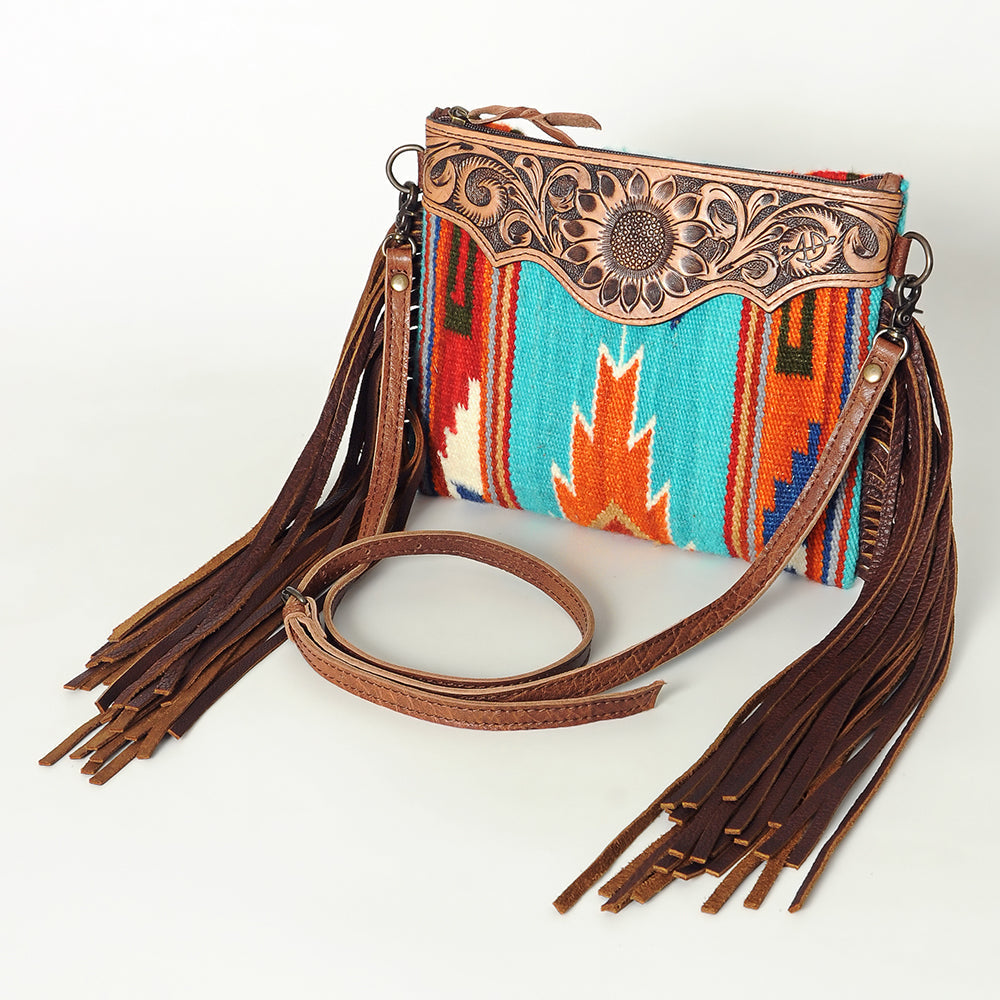 American Darling Crossbody Saddle Blanket Genuine Leather