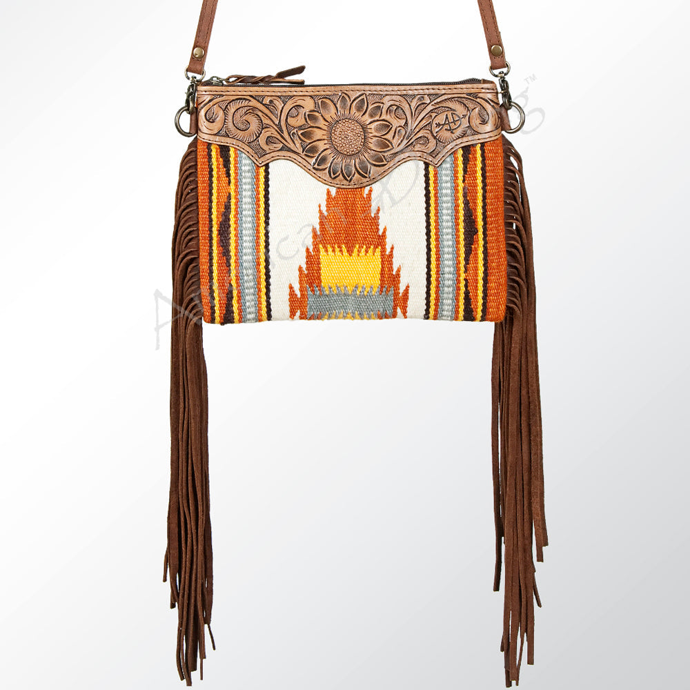 American Darling Crossbody Saddle Blanket Genuine Leather