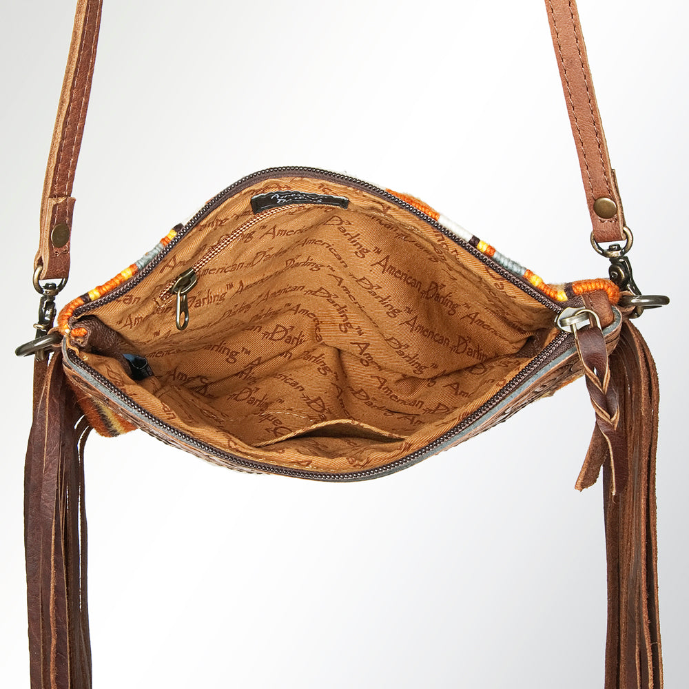 American Darling Crossbody Saddle Blanket Genuine Leather