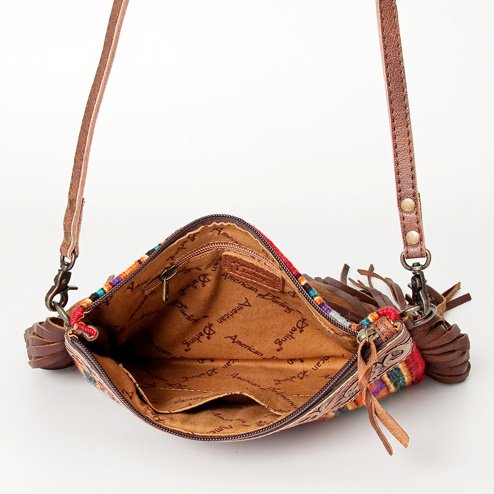 American Darling Crossbody Saddle Blanket Genuine Leather