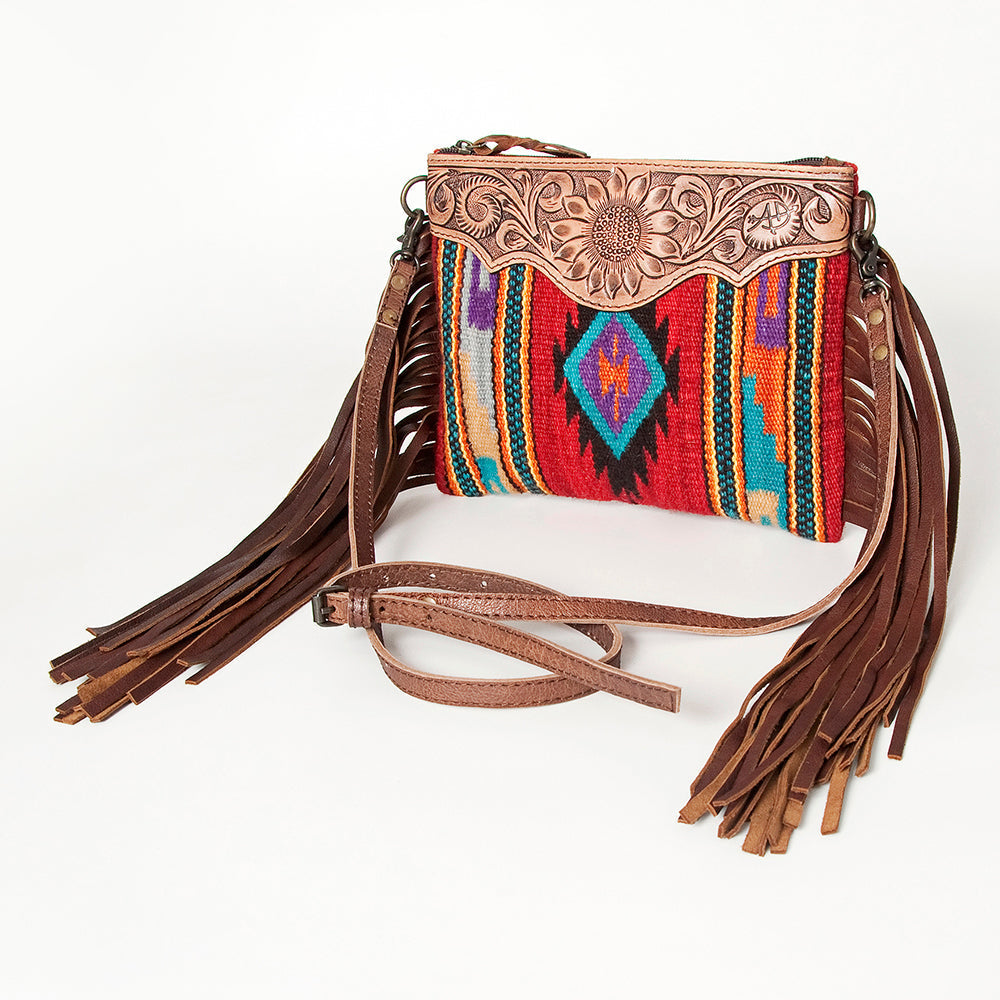 American Darling Crossbody Saddle Blanket Genuine Leather