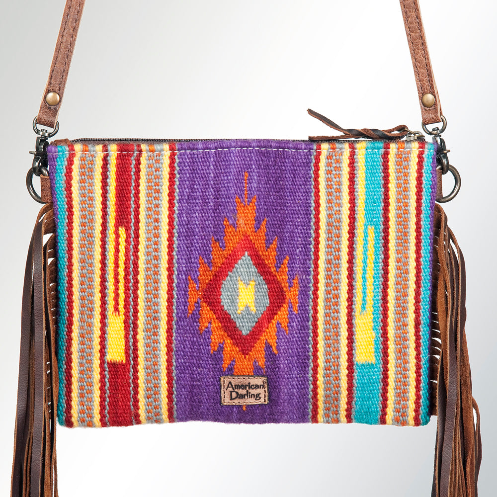 American Darling Crossbody Saddle Blanket Genuine Leather