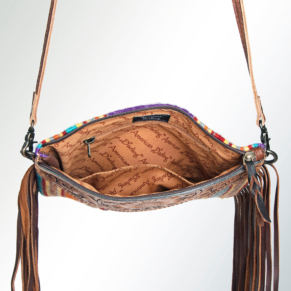 American Darling Crossbody Saddle Blanket Genuine Leather