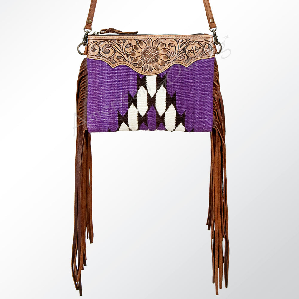 American Darling Crossbody Saddle Blanket Genuine Leather