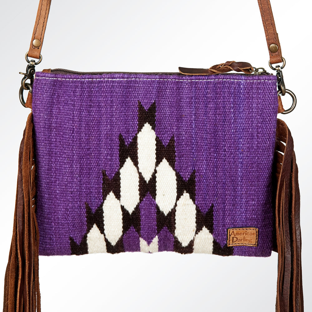 American Darling Crossbody Saddle Blanket Genuine Leather