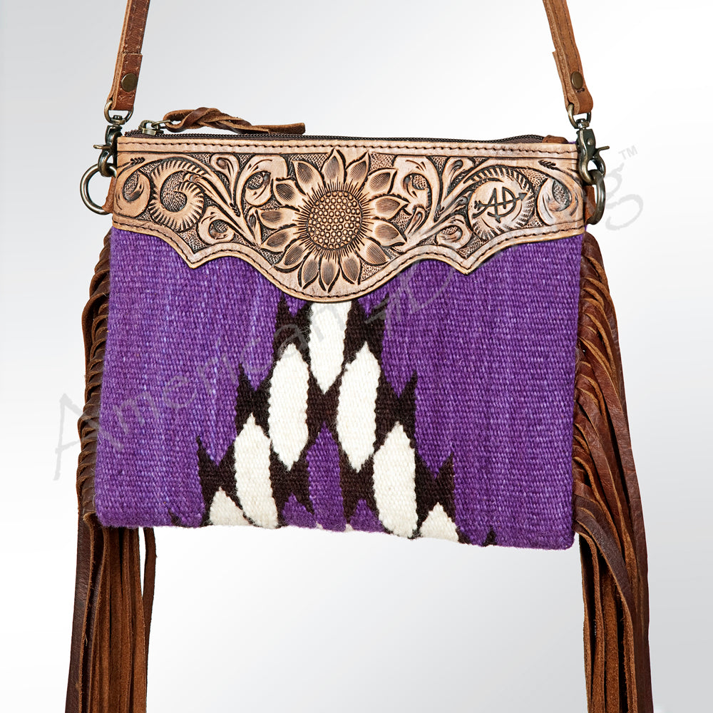 American Darling Crossbody Saddle Blanket Genuine Leather