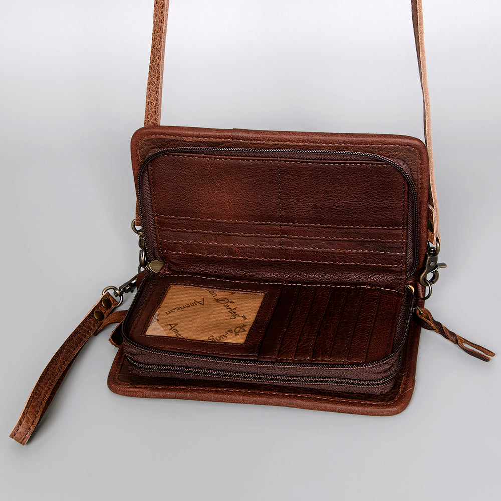 American Darling Organizer Saddle Blanket Genuine Leather Western Women Bag Handbag Purse | for Cute Travel