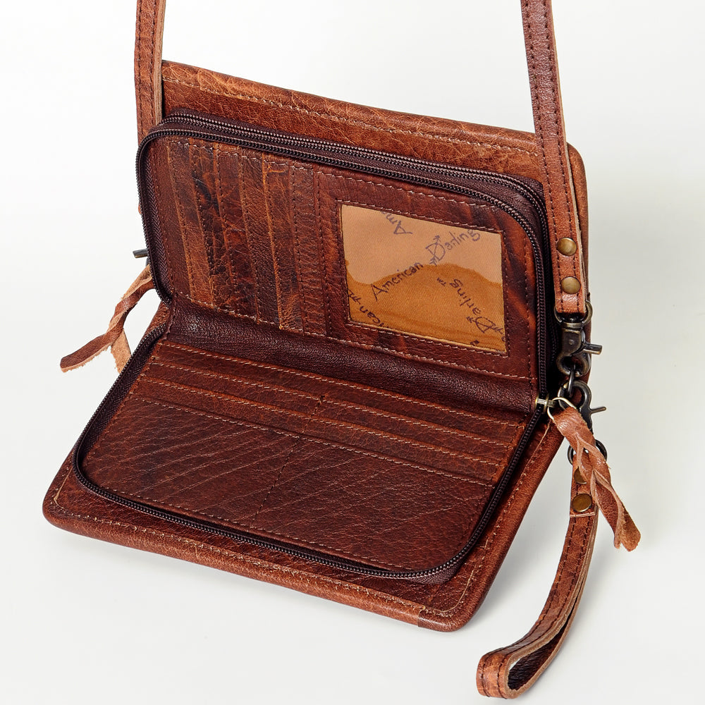 American Darling Organizer Saddle Blanket Genuine Leather Western Women Bag Handbag Purse | for Cute Travel