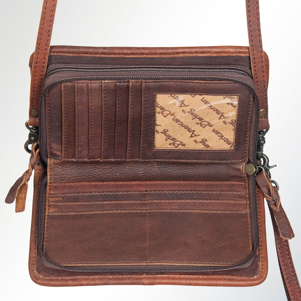 American Darling Organizer Saddle Blanket Genuine Leather Western Women Bag Handbag Purse | for Cute Travel