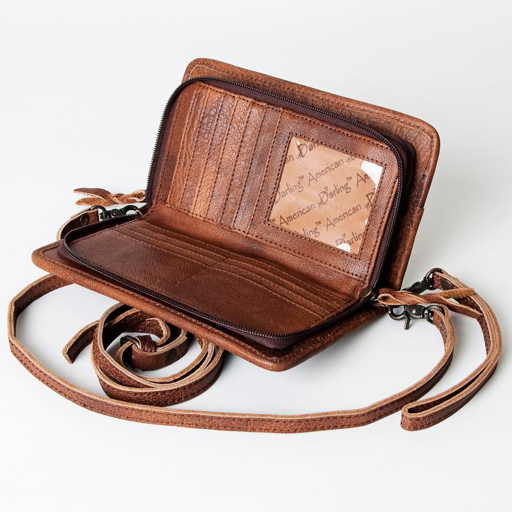 American Darling Organizer Saddle Blanket Genuine Leather Western Women Bag Handbag Purse | for Cute Travel