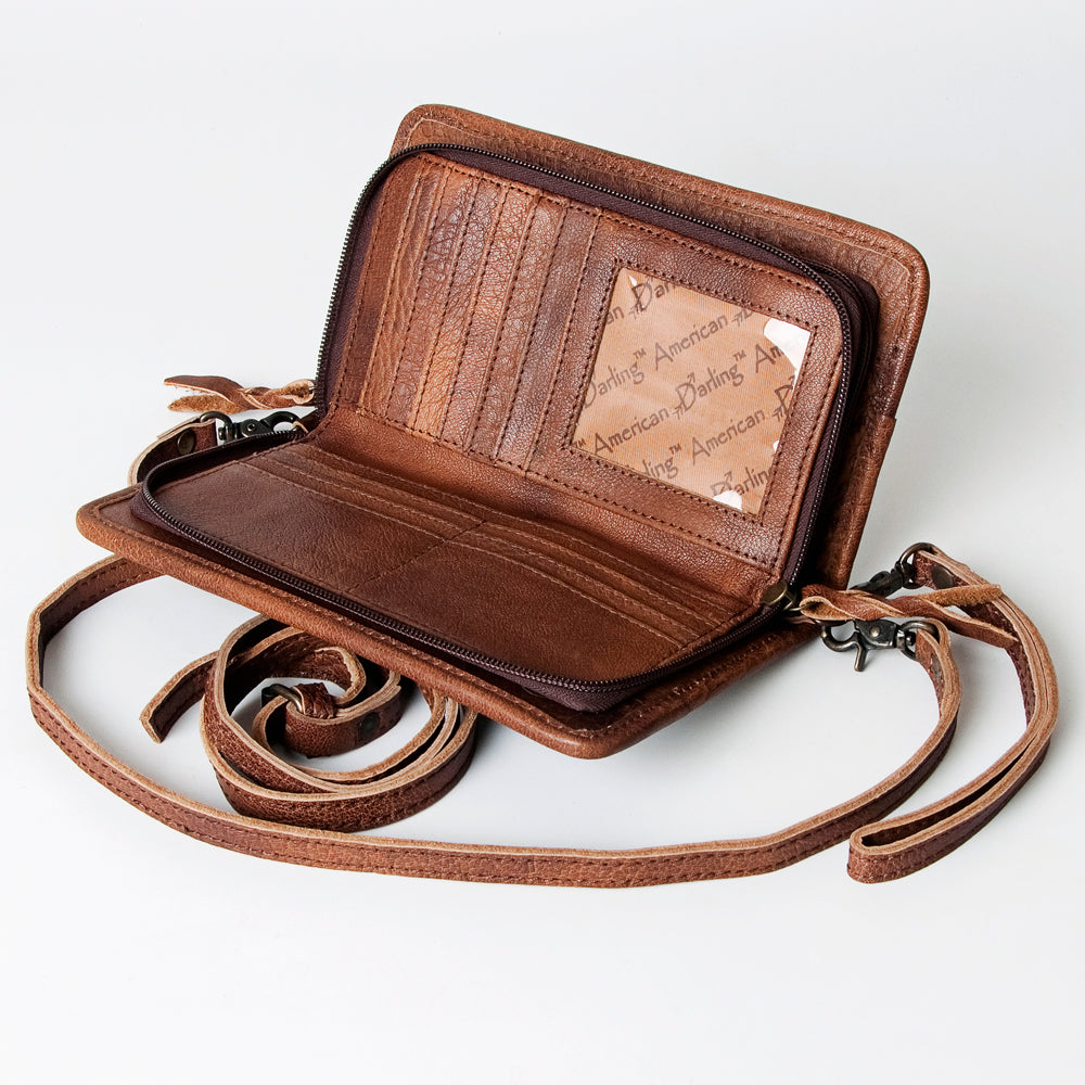 American Darling Organizer Saddle Blanket Genuine Leather Western Women Bag Handbag Purse | for Cute Travel