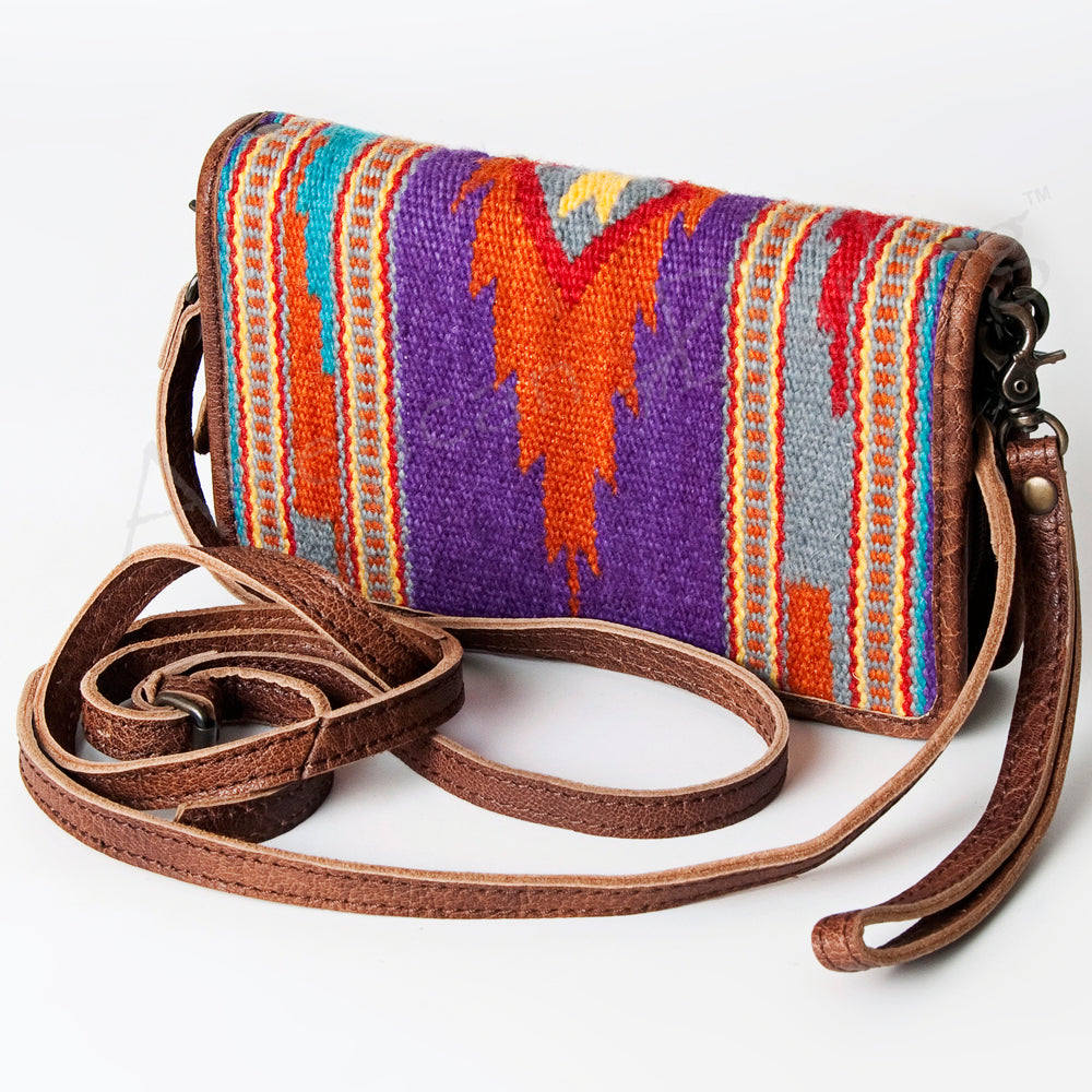 American Darling Organizer Saddle Blanket Genuine Leather Western Women Bag Handbag Purse | for Cute Travel