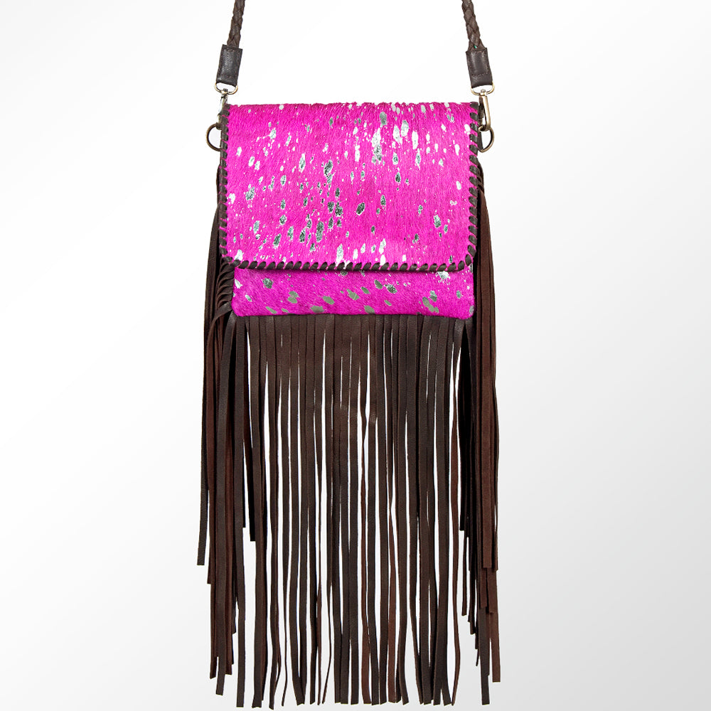 American Darling Hair-On Genuine Leather Crossbody Bag