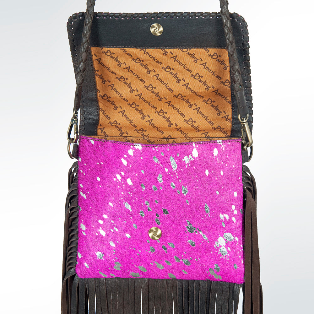 American Darling Hair-On Genuine Leather Crossbody Bag