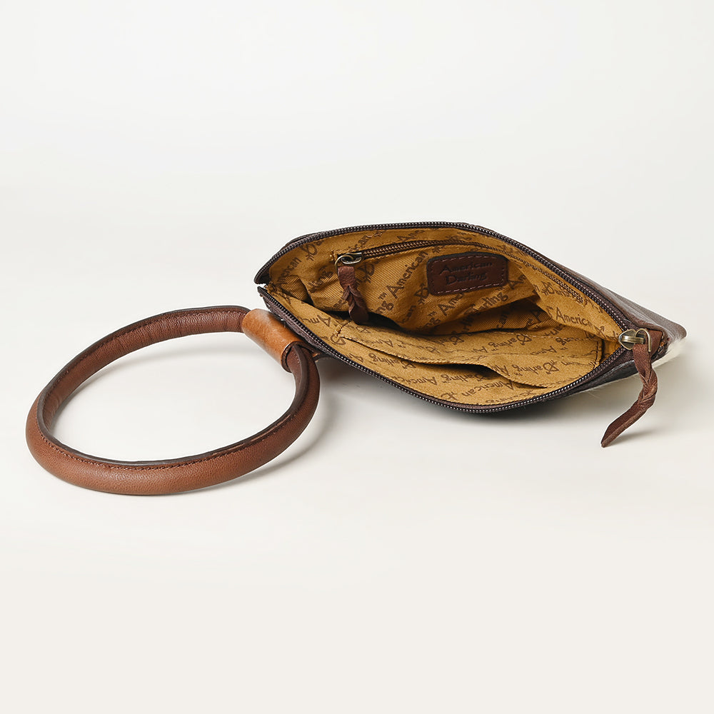 American Darling Wristlet Hand Tooled Hair On Genuine Leather Western Women Bag | Handbag Purse Travel Clutch