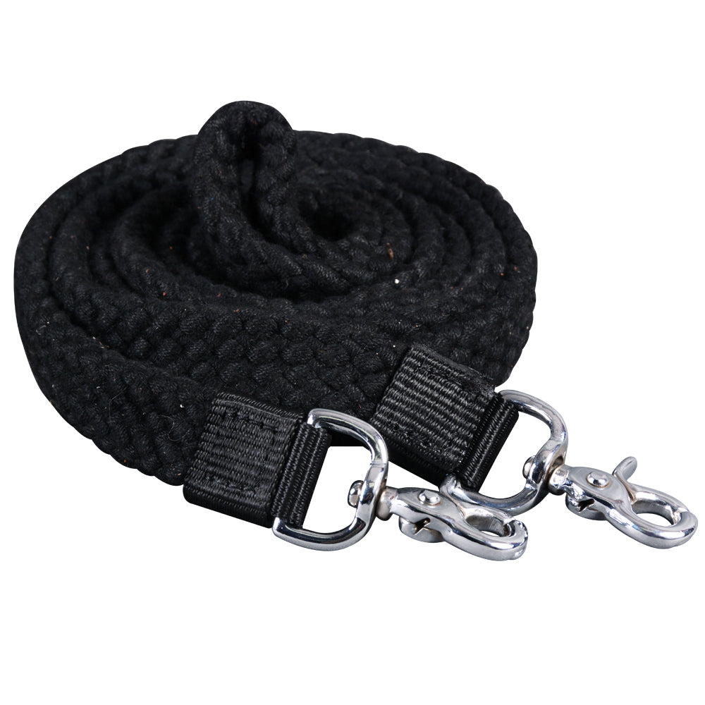 Hilason Braided Flat Cotton Roping Rein Trigger Snap 1" X 7Ft | Horse Racing Barrel Gifts