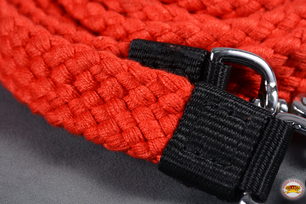 HILASON 7 Ft Braided Flat Cotton Roping Rein