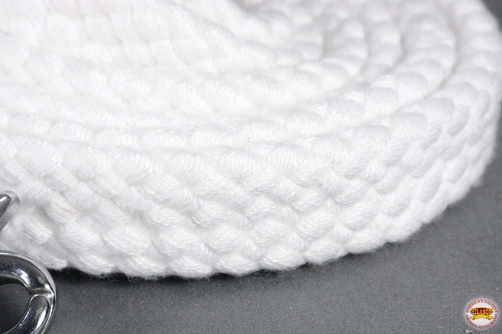 Hilason Braided Flat Cotton Roping Rein Trigger Snap 1" X 7Ft | Horse Racing Barrel Gifts