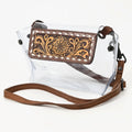 American Darling Hand-Tooled Genuine Leather Clear Bag
