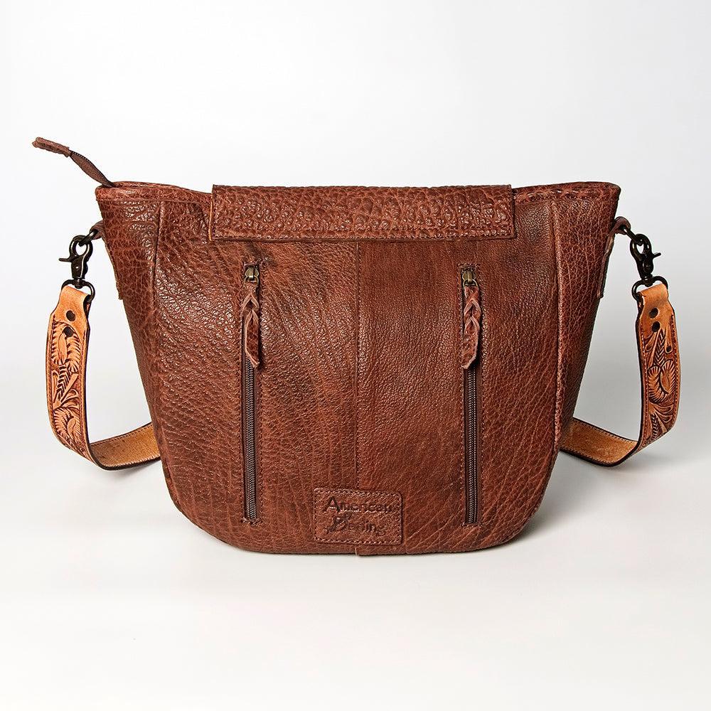 American Darling Hand-Tooled Leather Large Crossbody Bag