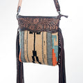 American Darling Hand-Tooled Saddle Blanket Leather Crossbody Bag