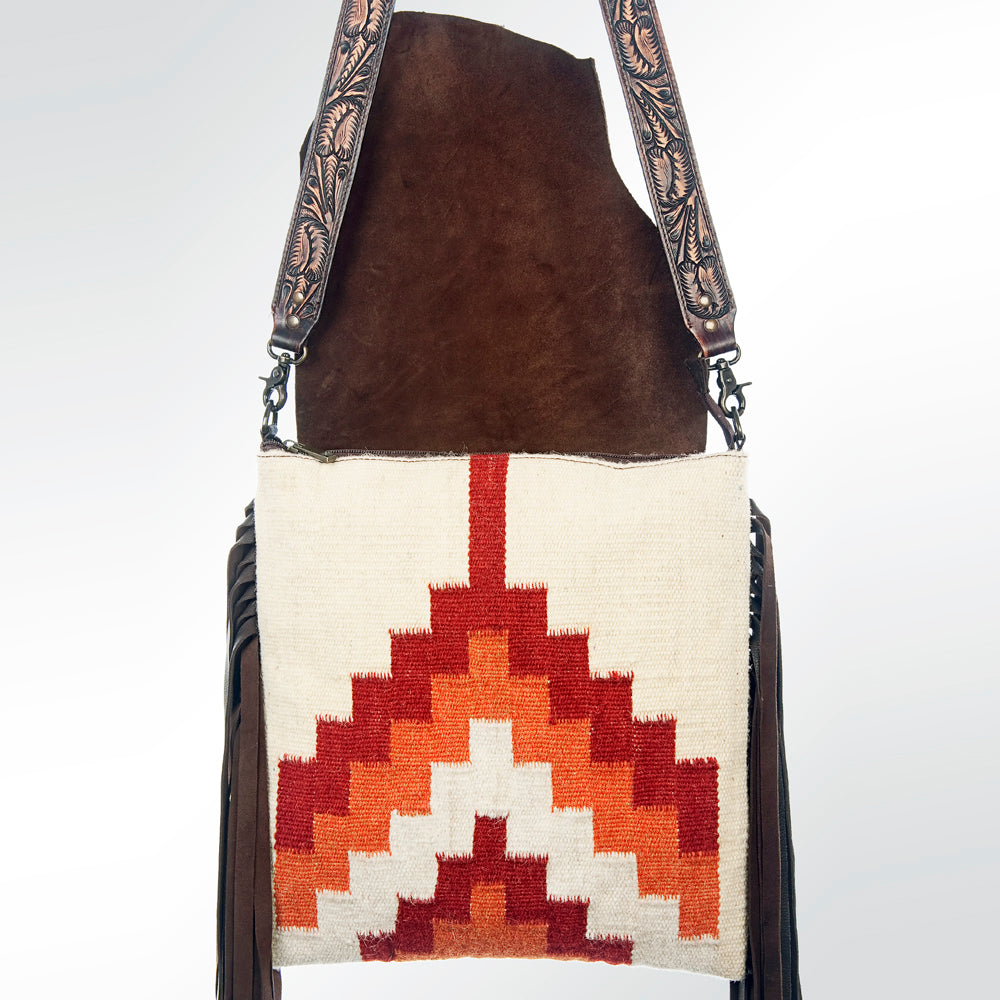 American Darling Messenger Saddle Blanket Genuine Leather Western Women Bag Handbag Purse | Crossbody for Cute