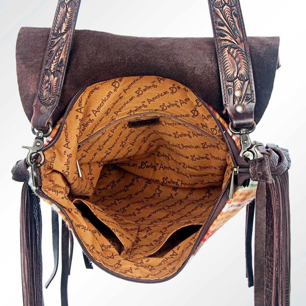 American Darling Saddle Blanket Leather Large Crossbody Bag