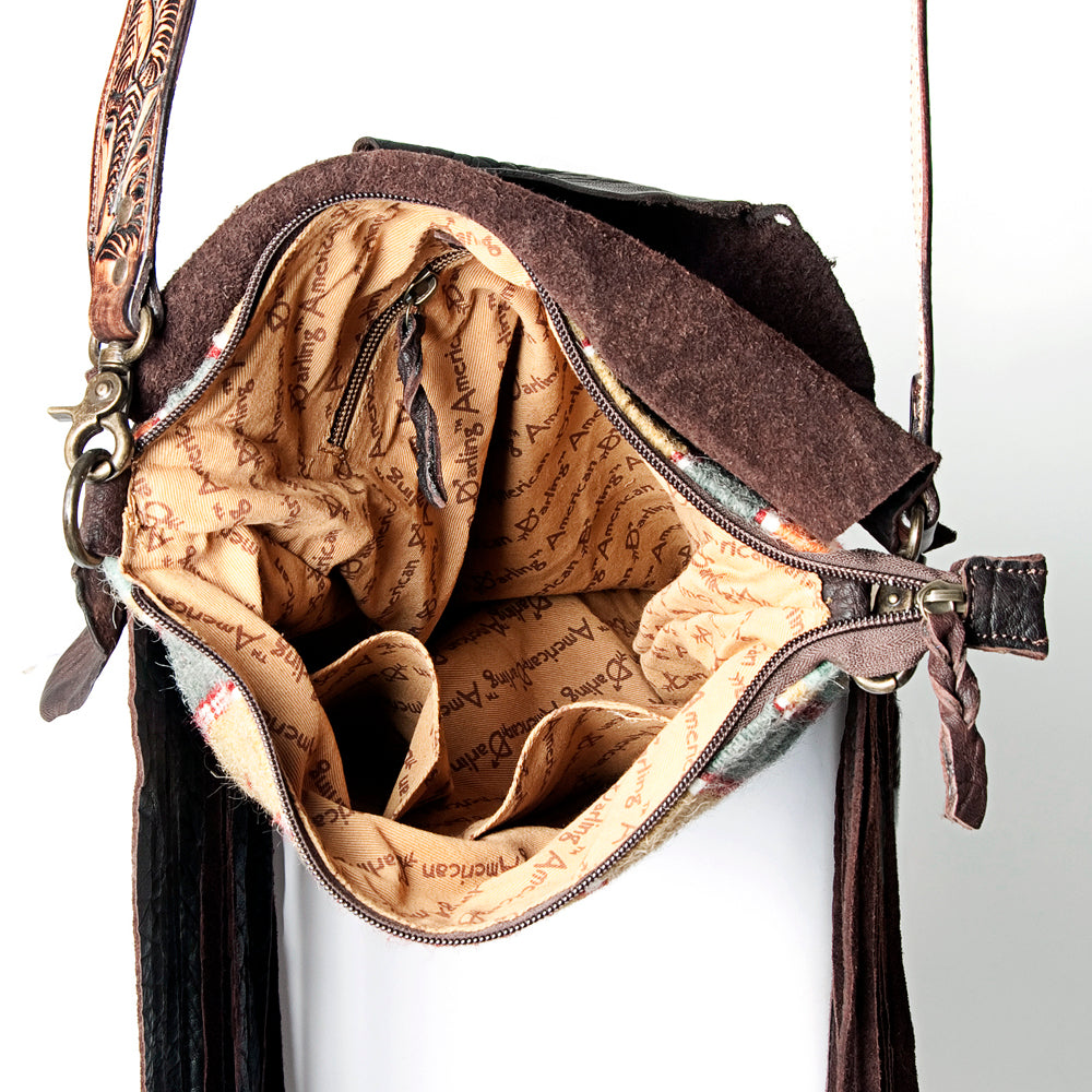 American Darling Large Crossbody Saddle Blanket Genuine Leather