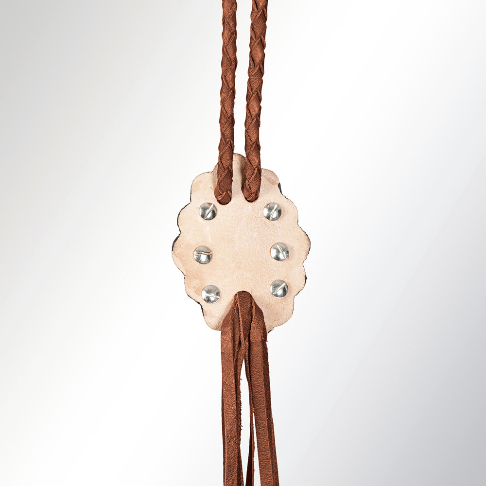 American Darling Braided Genuine Leather Jewelry Necklace with Concho Handmade Necklaces Timeless Piece for a Style