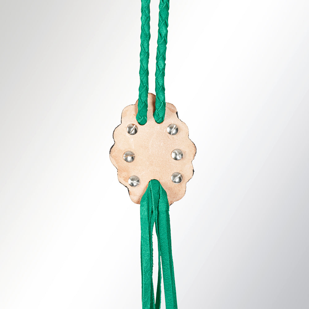 American Darling Braided Genuine Leather Jewelry Necklace with Concho Handmade Necklaces Timeless Piece for a Style
