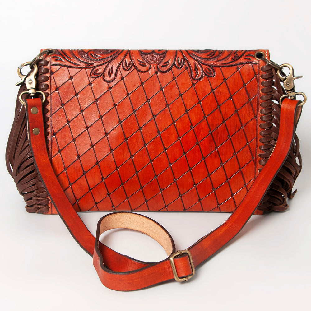 American Darling Hand-Tooled Genuine Leather Envelope Bag