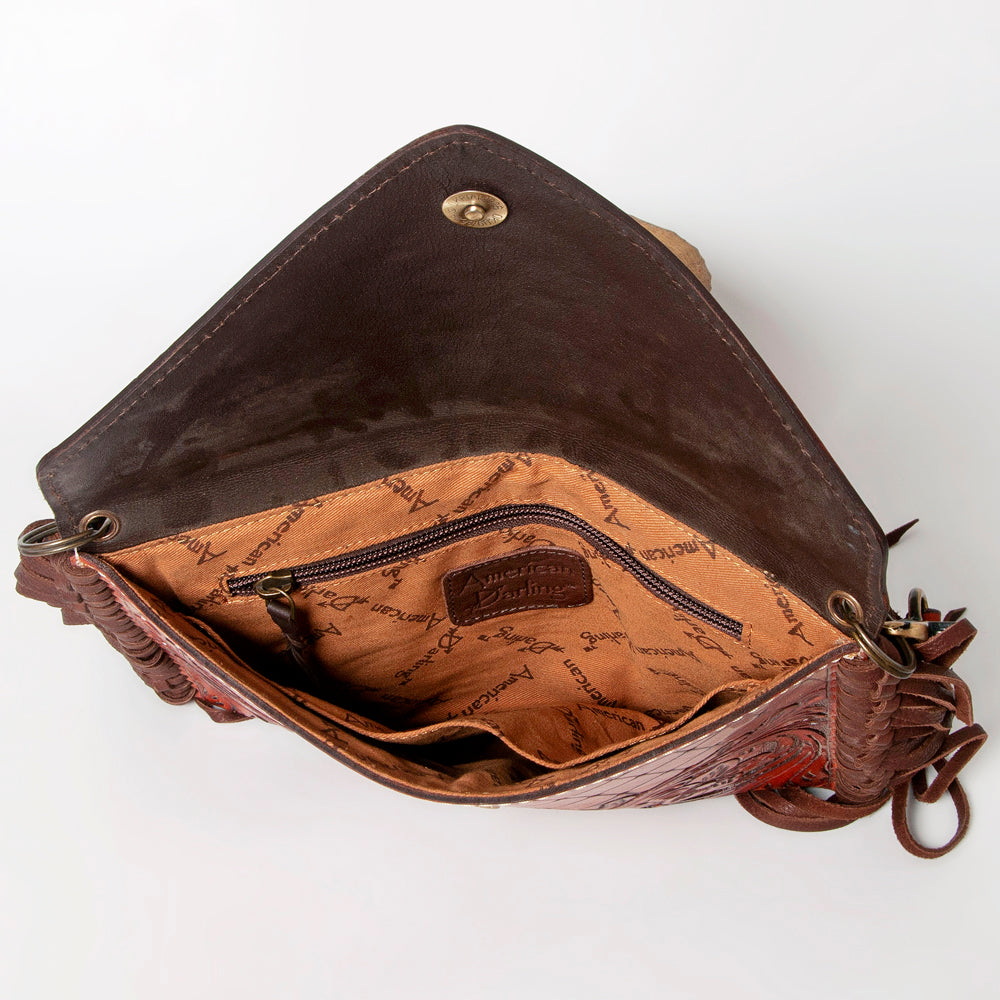 American Darling Hand-Tooled Genuine Leather Envelope Bag