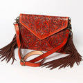 American Darling Hand-Tooled Genuine Leather Envelope Bag