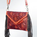 American Darling Hand-Tooled Genuine Leather Envelope Bag
