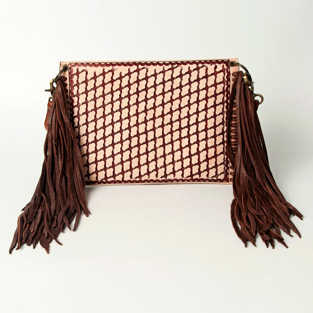 American Darling Hand-Tooled Genuine Leather Crossbody Bag