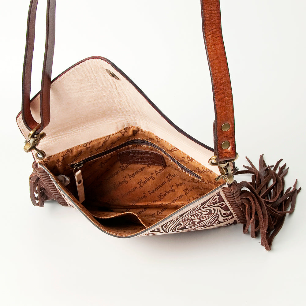 American Darling Hand-Tooled Genuine Leather Crossbody Bag