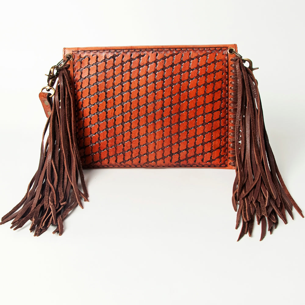 American Darling Hand-Tooled Genuine Leather Envelope Bag