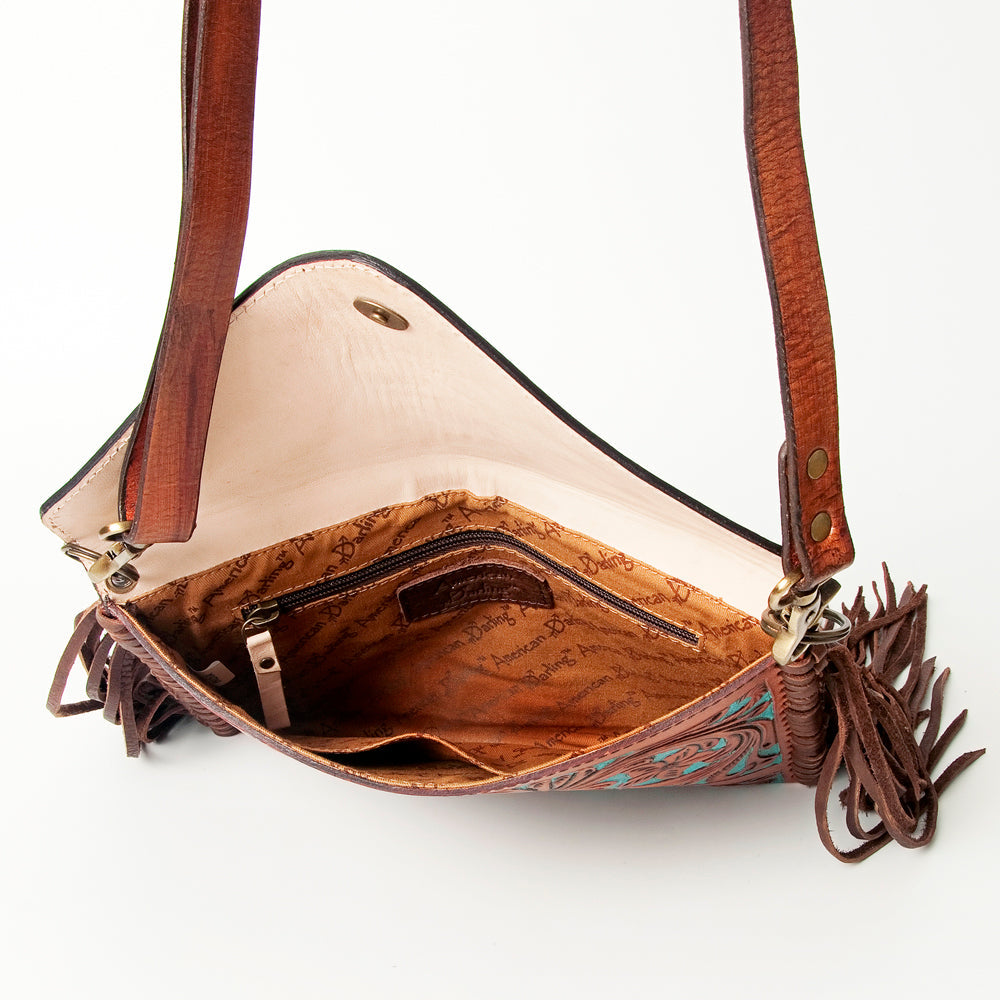 American Darling Hand-Tooled Genuine Leather Envelope Bag