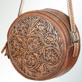 American Darling Hand-Tooled Genuine Leather Canteen Bag