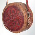 American Darling Canteen Bag Hand Tooled Genuine Leather Western Women | Handbag Purse Travel Clutch