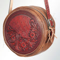 American Darling Hand-Tooled Genuine Leather Canteen Bag