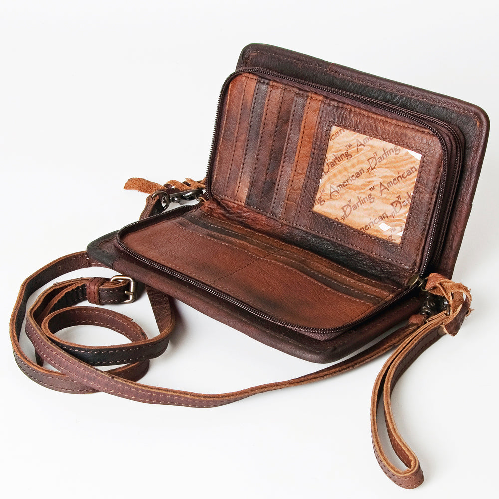 American Darling Organizer Saddle Blanket Genuine Leather Western Women Bag Handbag Purse | for Cute Travel