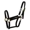 Hilason Deluxe 3 Ply Nylon Halter W/ Snap Average Black