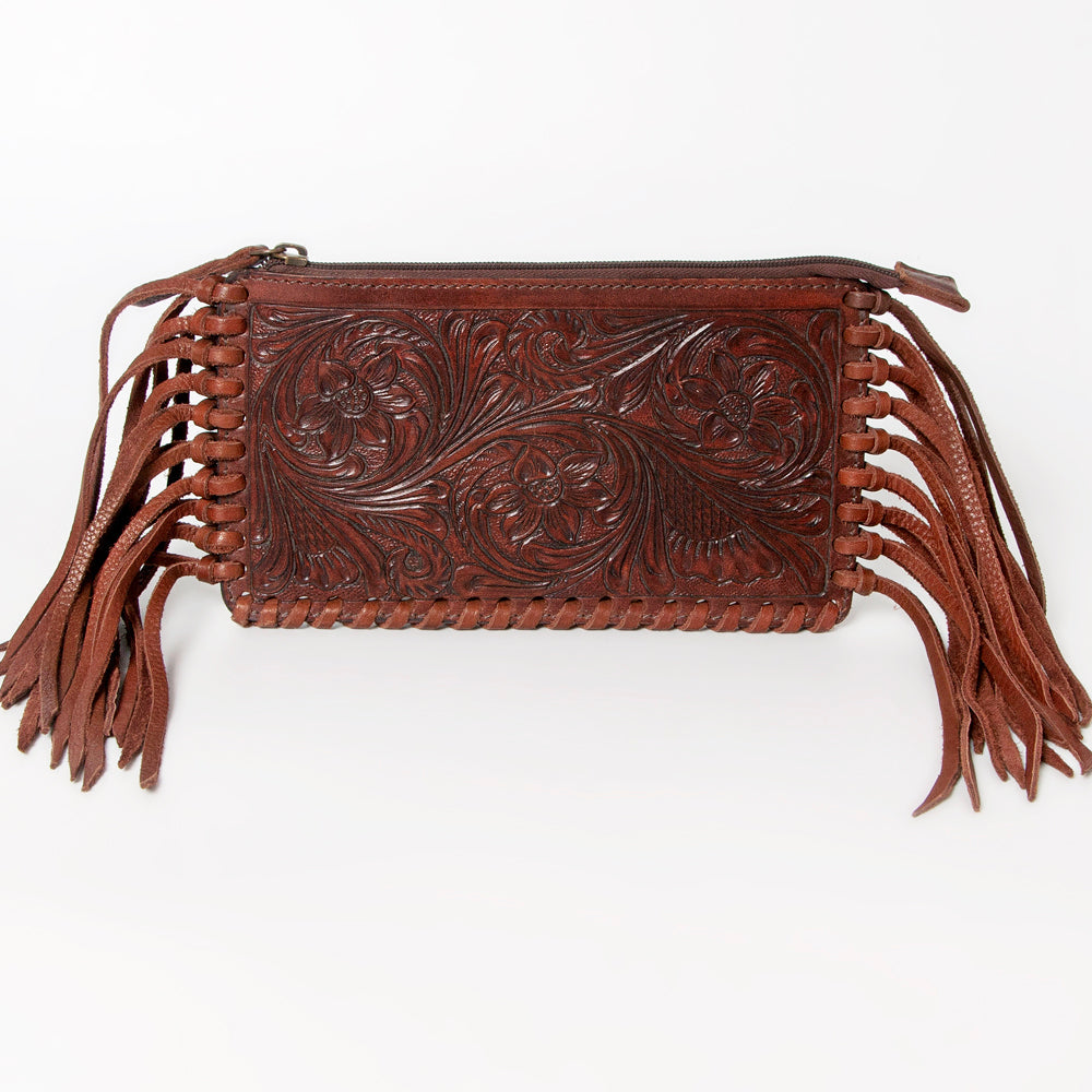 American Darling Hand-Tooled Genuine Leather Wristlet