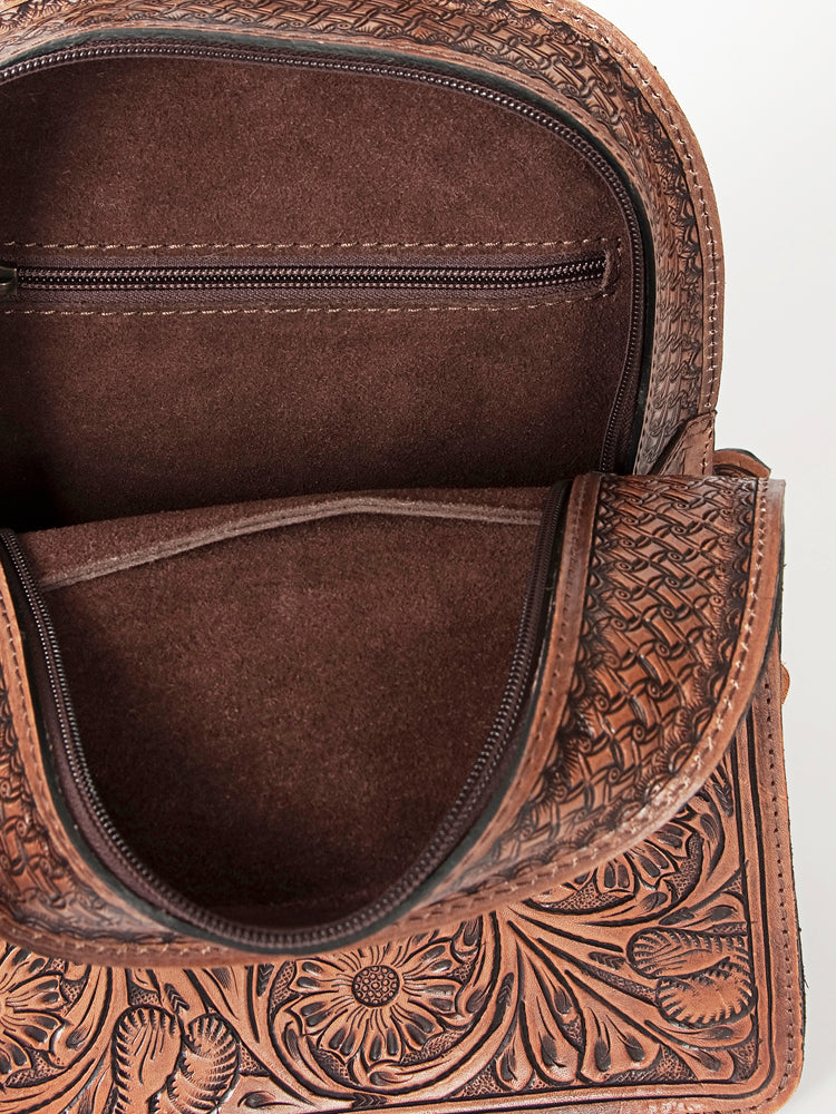 American Darling Hand-Tooled Genuine Leather Bag