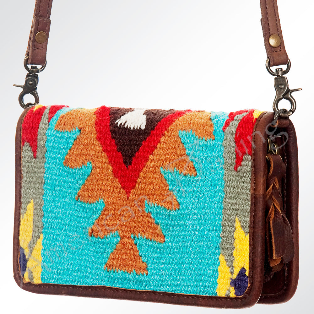 American Darling Organizer Saddle Blanket Genuine Leather Western Women Bag Handbag Purse | for Cute Travel