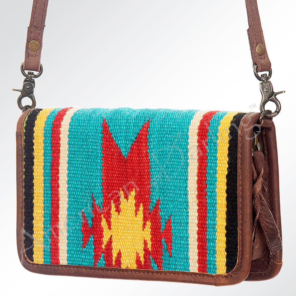 American Darling Organizer Saddle Blanket Genuine Leather Western Women Bag Handbag Purse | for Cute Travel